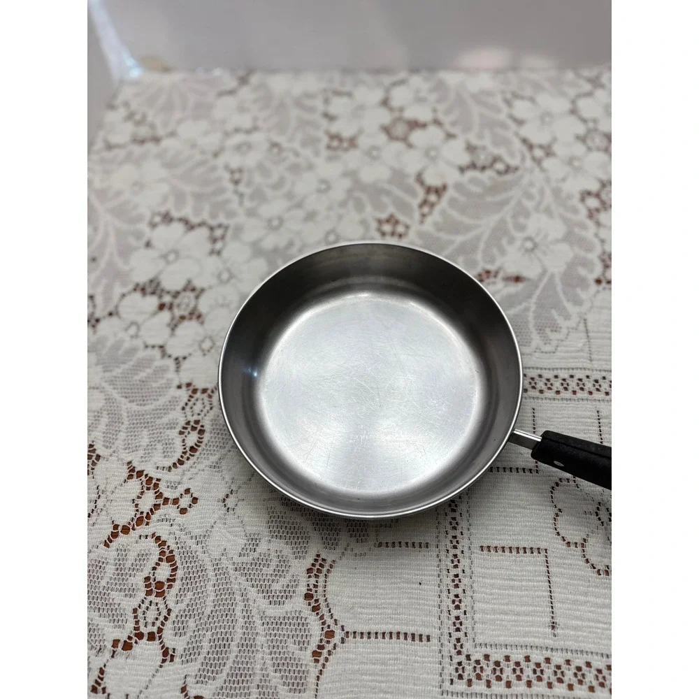 Vintage Revere Ware 7 Inch Skillet Copper Clad Stainless Steel Double Ring Logo